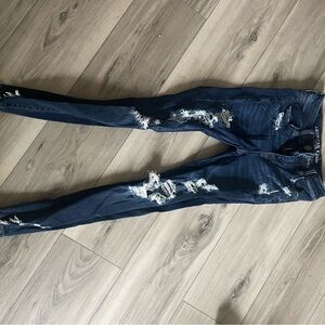 Stylish Distressed Blue Jeans